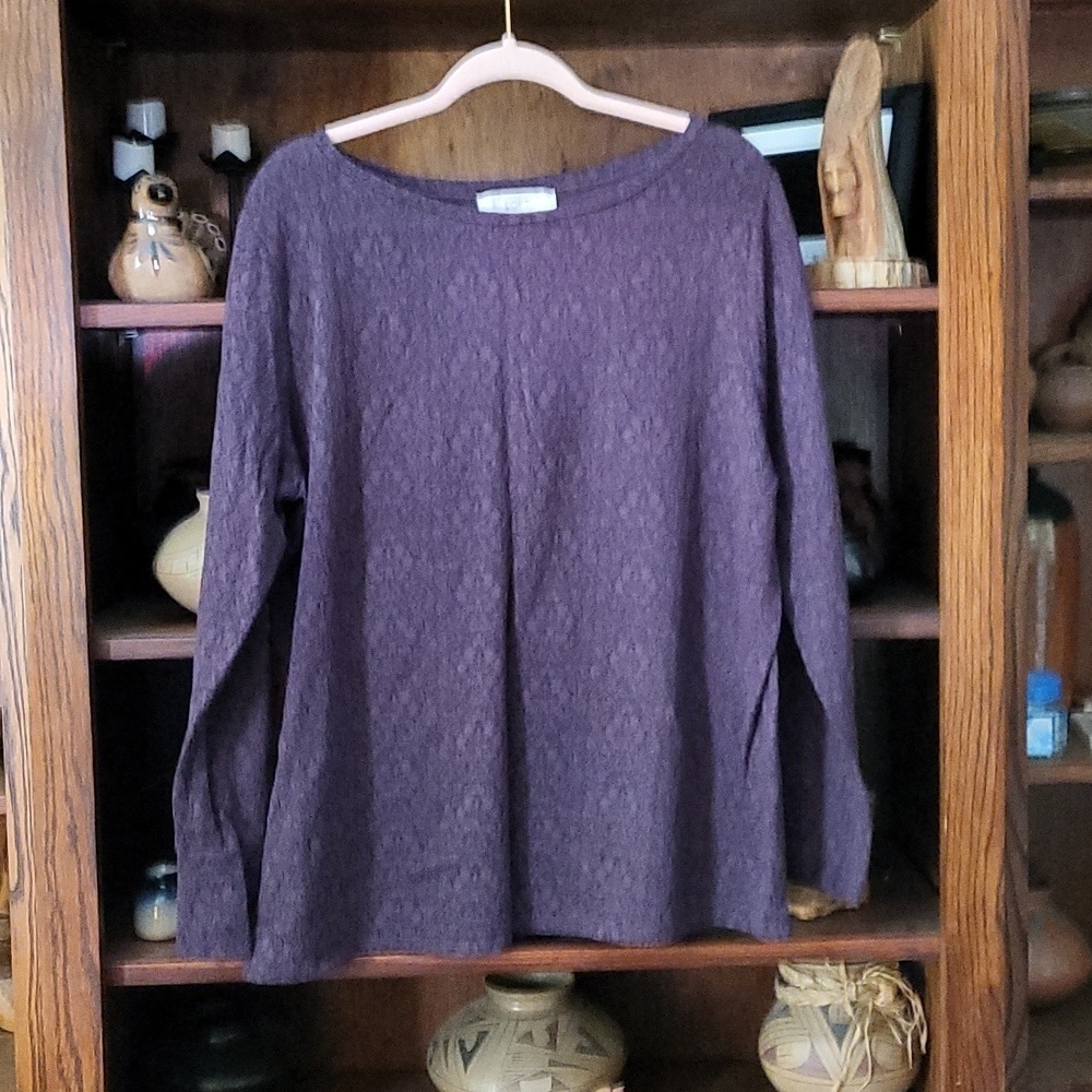 Loft purple long sleeve top XXL womens plus